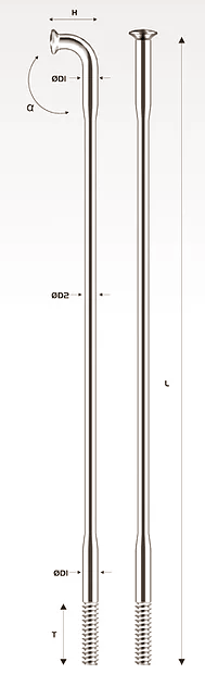 Набор спиц Pillar Duo 255MM 38PC, черный (1800001)