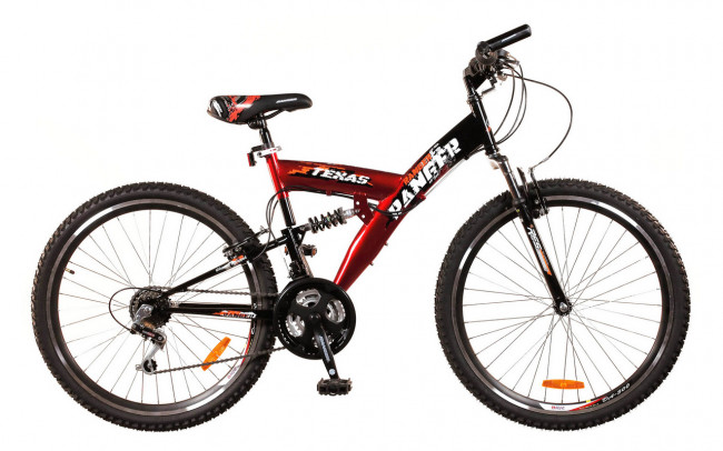 Велосипед Ranger Texas DS 18", черный-красный (RG100092)