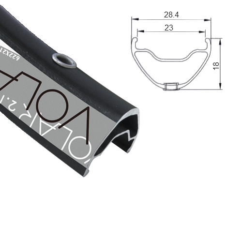 Обод Alex Rims Volar 2.3 FV 32H 26", черный (AR100201)