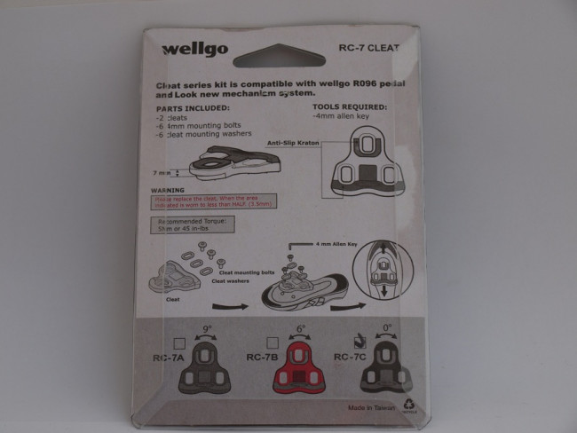 Шипы для велообуви Wellgo RC-7С, черный (1500004)