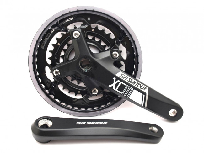 Шатун SR Suntour CW15 XCM T414 PBSG 175MM 44/32/22T, черный (SS100338)