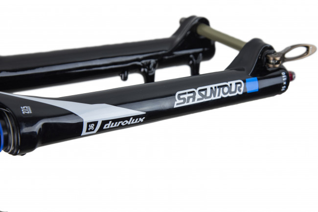 Вилка SR Suntour SF19 Durolux Boost R2C2 PCS 15QLC TI 110 180 27.5", черный (1200167)