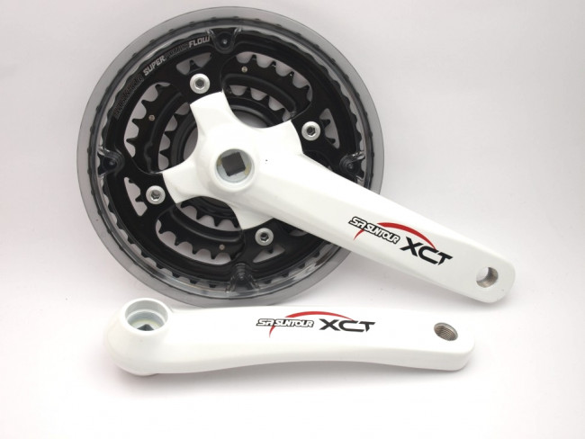Шатун SR Suntour CW13 XCT T312 WHSG 170MM 42/32/22T, білий (SS100334)