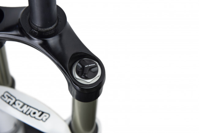 Вилка SR Suntour SF16 Raidon XC DS RL R 120 27.5", белый (1200136)