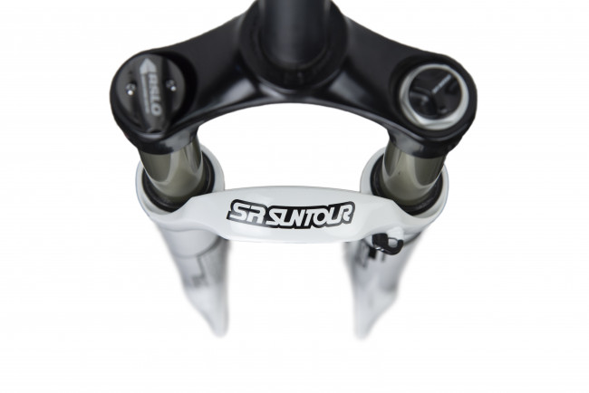 Вилка SR Suntour SF16 Raidon XC DS RL R 120 27.5", белый (1200136)